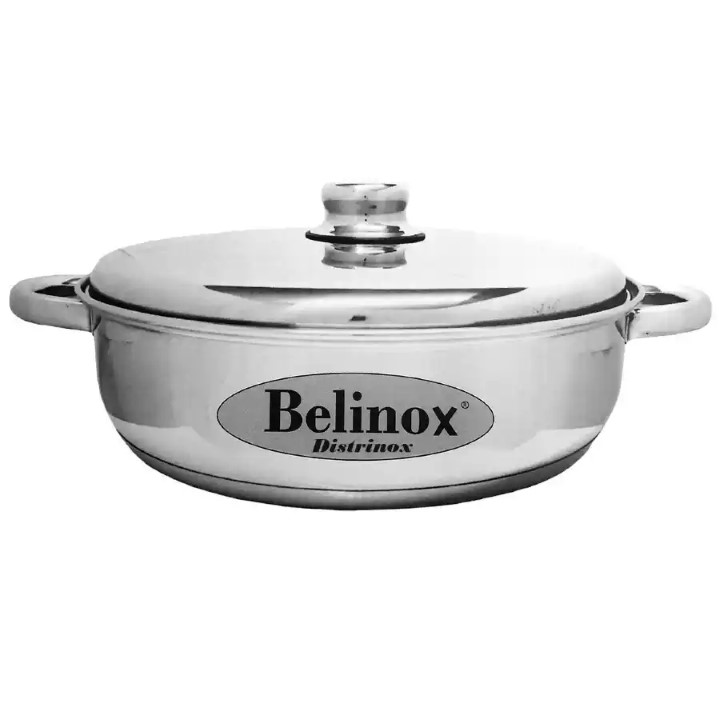 Cazuela Baja (Tartera) de Acero Inox. Belinox